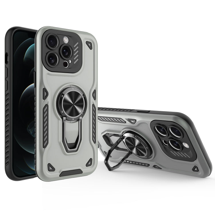 For iPhone 12 Pro Metal Rotating Bracket TPU + PC Magnetic Phone Case