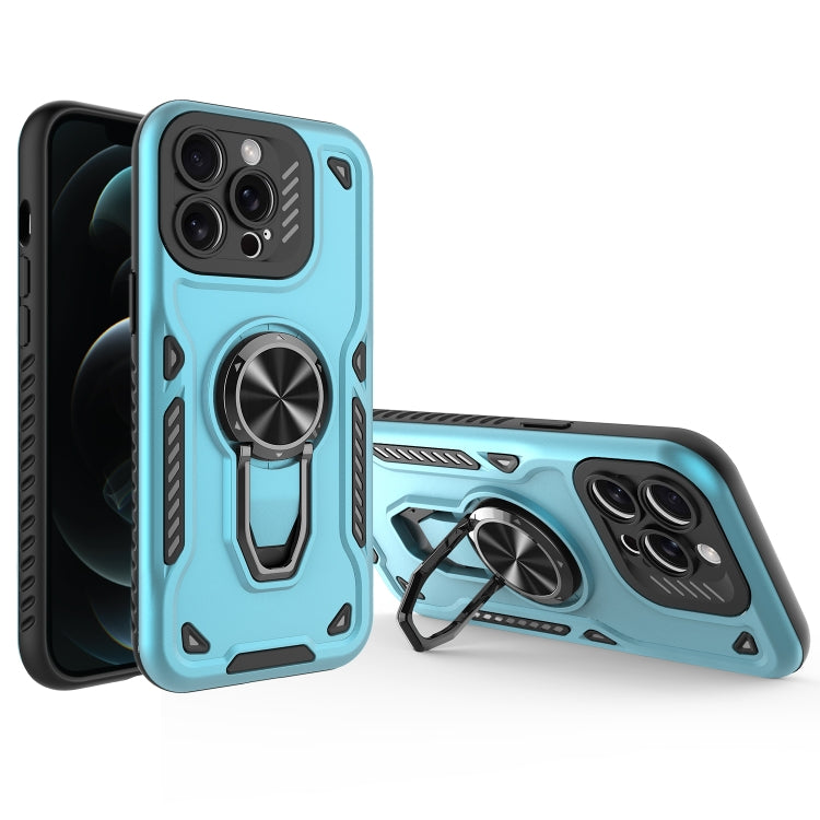 For iPhone 12 Pro Metal Rotating Bracket TPU + PC Magnetic Phone Case