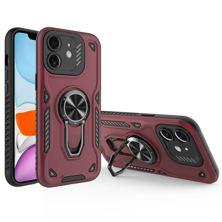 For iPhone 11 Metal Rotating Bracket TPU + PC Magnetic Phone Case