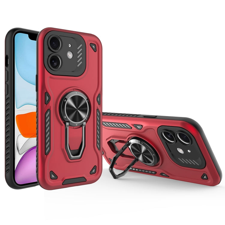 For iPhone 11 Metal Rotating Bracket TPU + PC Magnetic Phone Case