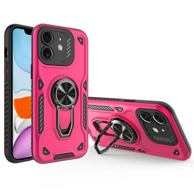 For iPhone 11 Metal Rotating Bracket TPU + PC Magnetic Phone Case
