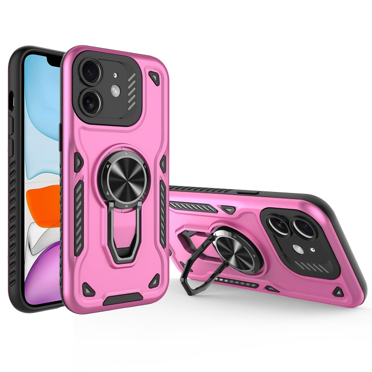 For iPhone 11 Metal Rotating Bracket TPU + PC Magnetic Phone Case