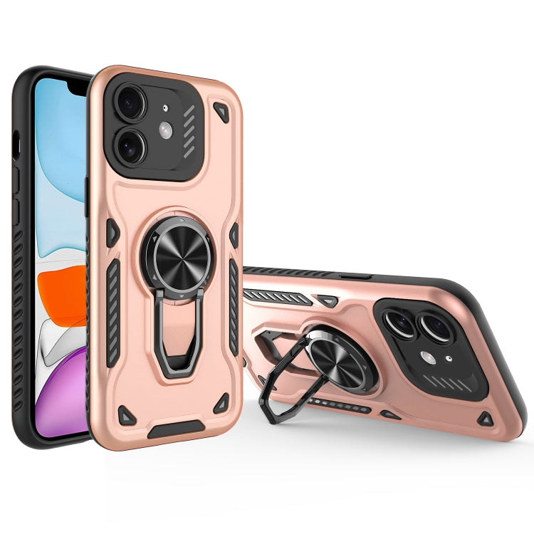 For iPhone 11 Metal Rotating Bracket TPU + PC Magnetic Phone Case