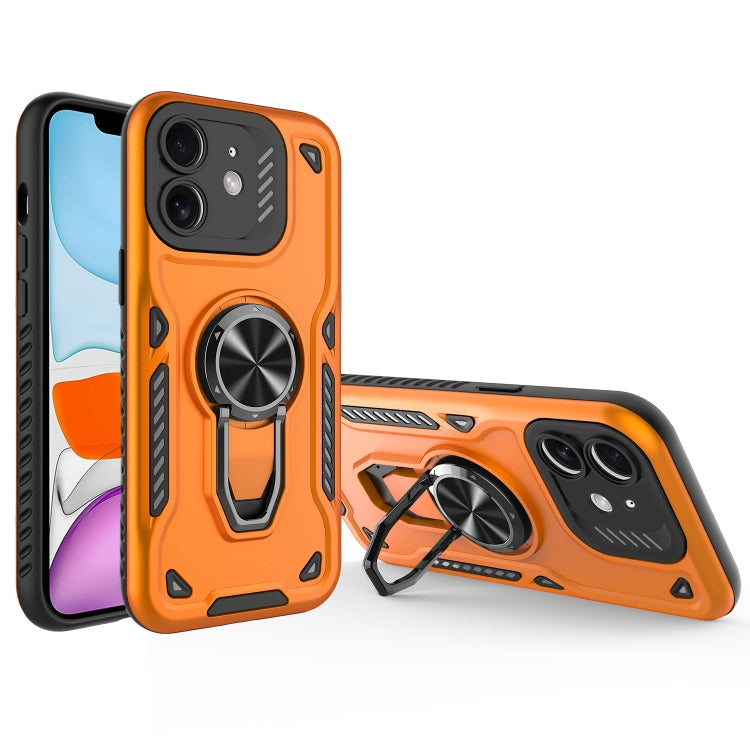 For iPhone 11 Metal Rotating Bracket TPU + PC Magnetic Phone Case