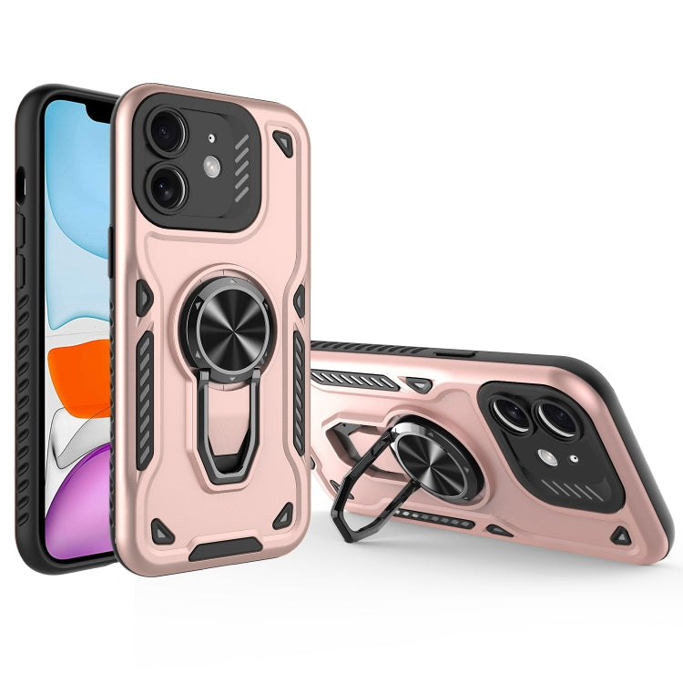 For iPhone 11 Metal Rotating Bracket TPU + PC Magnetic Phone Case