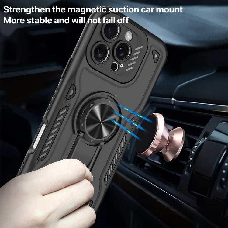 For iPhone 12 Pro Metal Rotating Bracket TPU + PC Magnetic Phone Case