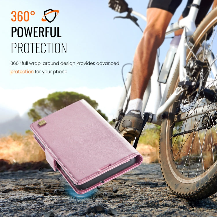 For iPhone 16 Pro Max AutSpace A11 Side Buckle MagSafe Magnetic RFID Phone Leather Case