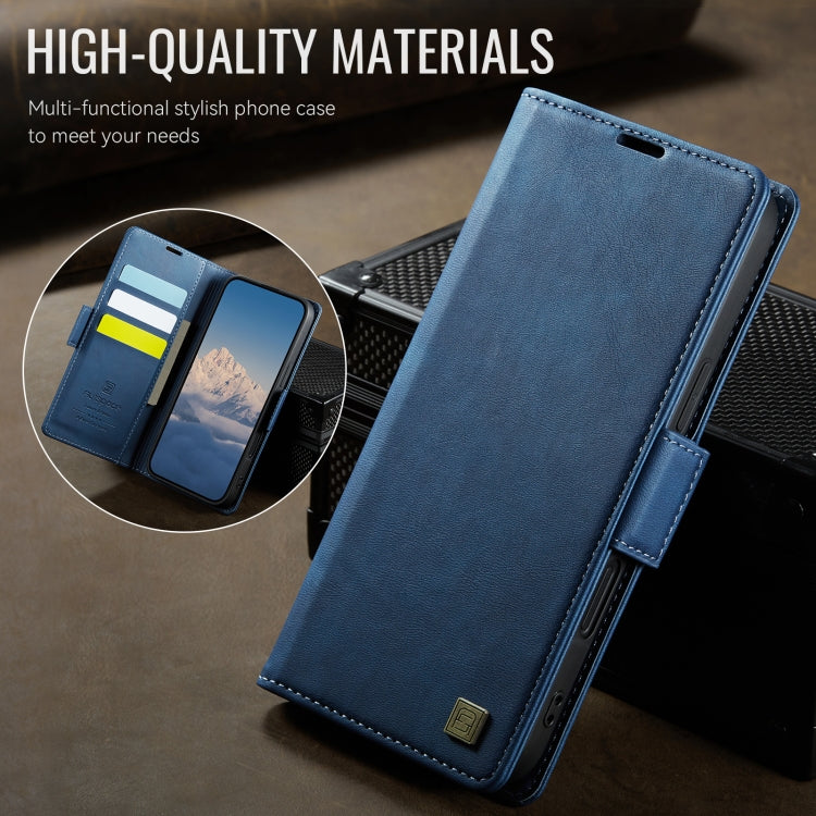For iPhone 16 AutSpace A11 Side Buckle MagSafe Magnetic RFID Phone Leather Case