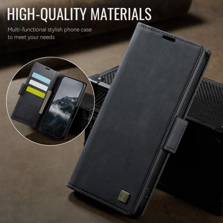 For iPhone 15 AutSpace A11 Side Buckle MagSafe Magnetic RFID Phone Leather Case