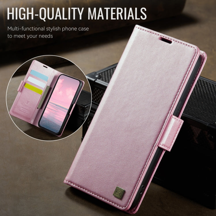 For iPhone 14 Plus AutSpace A11 Side Buckle MagSafe Magnetic RFID Phone Leather Case