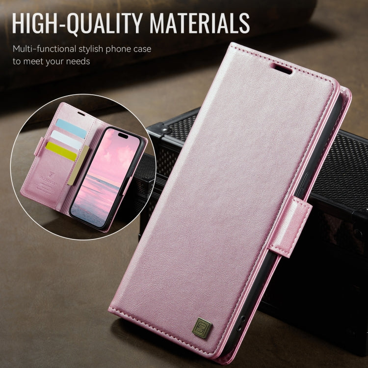 For iPhone 13 Pro AutSpace A11 Side Buckle MagSafe Magnetic RFID Phone Leather Case