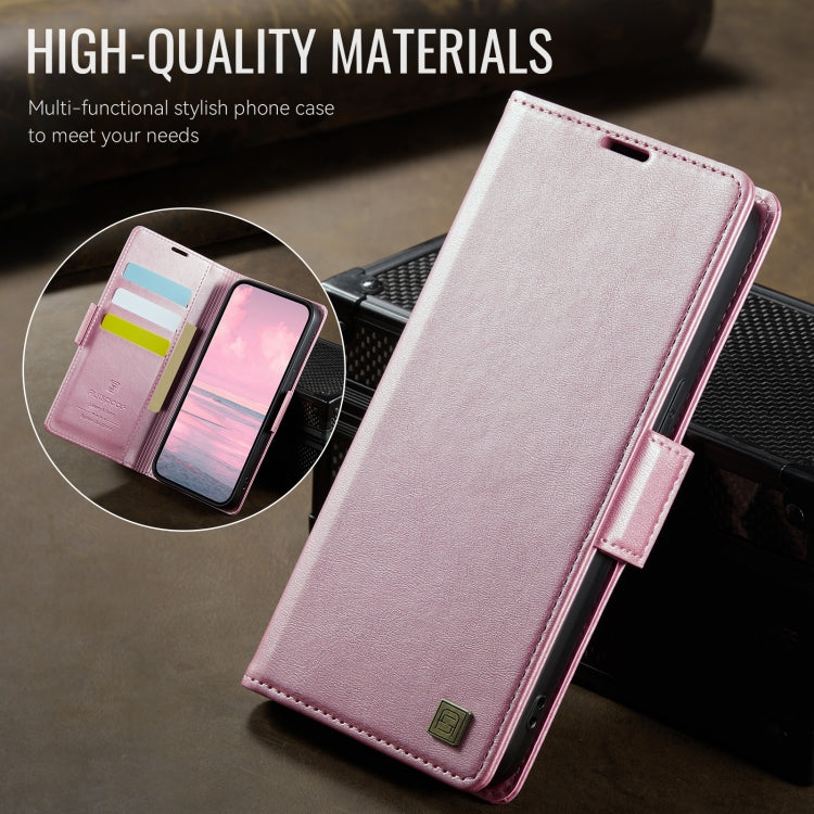 For iPhone 12 / 12 Pro AutSpace A11 Side Buckle MagSafe Magnetic RFID Phone Leather Case