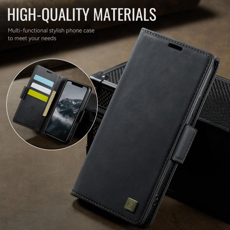 For iPhone 11 AutSpace A11 Side Buckle MagSafe Magnetic RFID Phone Leather Case