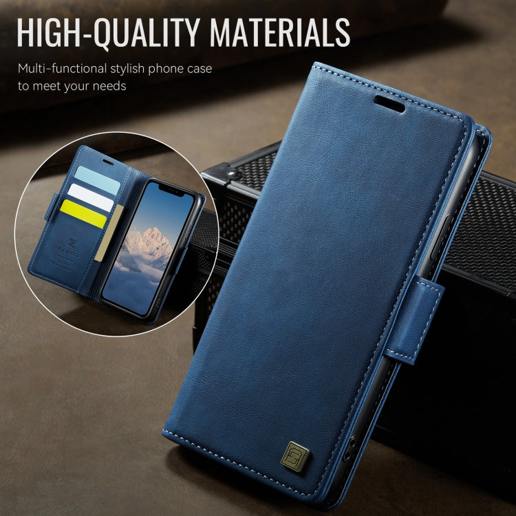 For iPhone 11 AutSpace A11 Side Buckle MagSafe Magnetic RFID Phone Leather Case