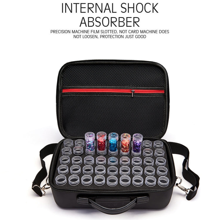 54 Bottles Diamond Painting Accessories Container Storage Bag Box Carry Case Diamond Embroidery Tools shoulderbag, Style:Contains 54 Small Bottles