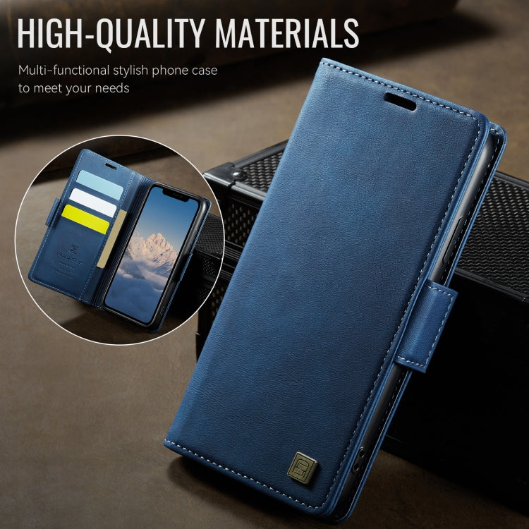 For iPhone 11 Pro AutSpace A11 Side Buckle MagSafe Magnetic RFID Phone Leather Case