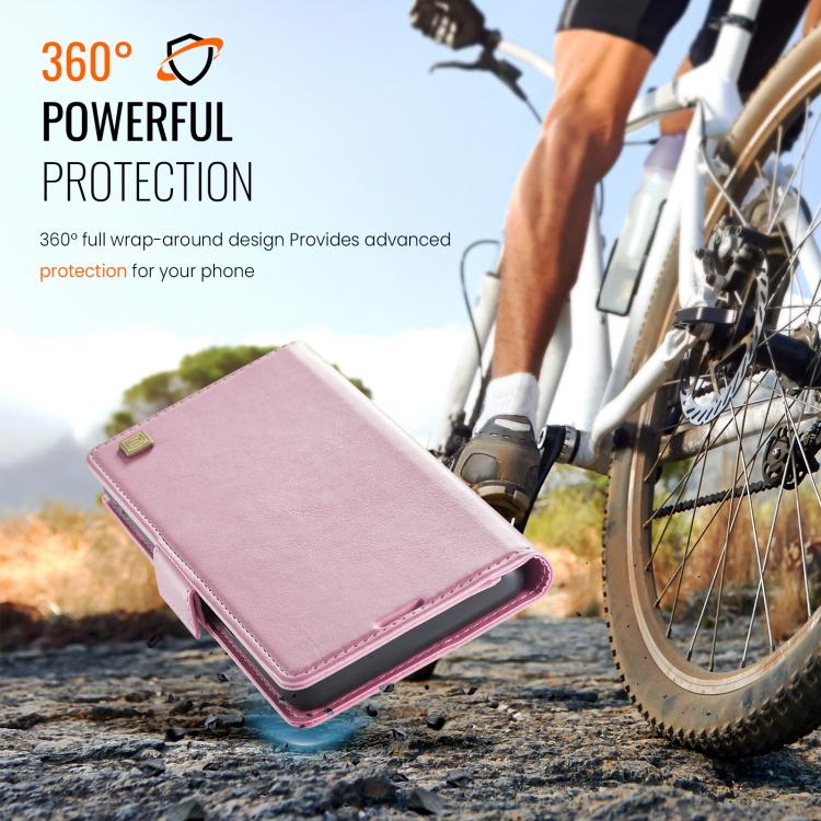 For iPhone 17 Pro Max AutSpace A11 Side Buckle MagSafe Magnetic RFID Phone Leather Case