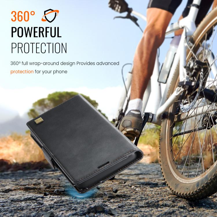For iPhone Air AutSpace A11 Side Buckle MagSafe Magnetic RFID Phone Leather Case