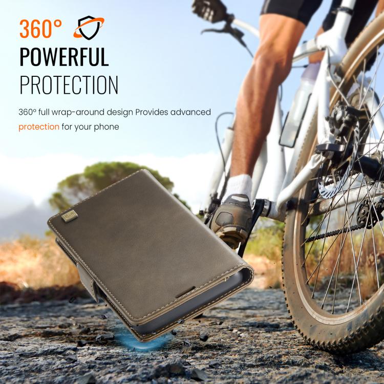 For iPhone Air AutSpace A11 Side Buckle MagSafe Magnetic RFID Phone Leather Case