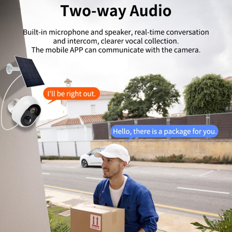 Graffit Version Home Ultra-HD Solar Panel Wireless WiFi Surveillance Camera, Memory Card:32GB