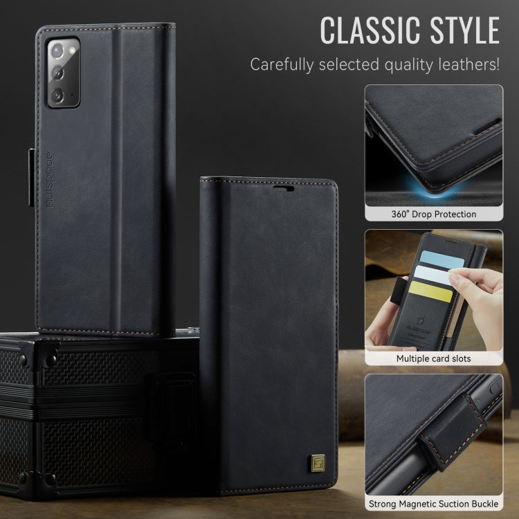 For Samsung Galaxy Note20 AutSpace A11 Side Buckle MagSafe Magnetic RFID Phone Leather Case