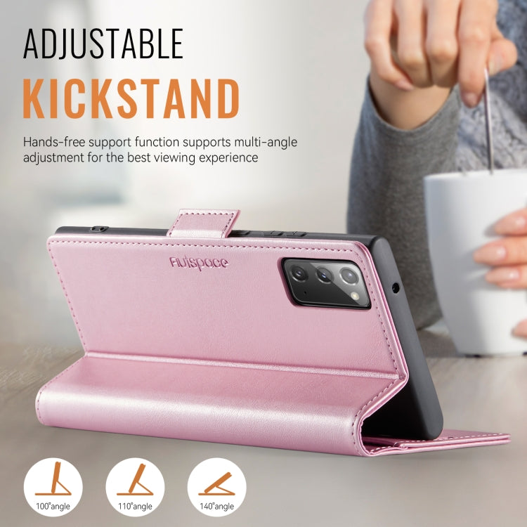 For Samsung Galaxy Note20 AutSpace A11 Side Buckle MagSafe Magnetic RFID Phone Leather Case