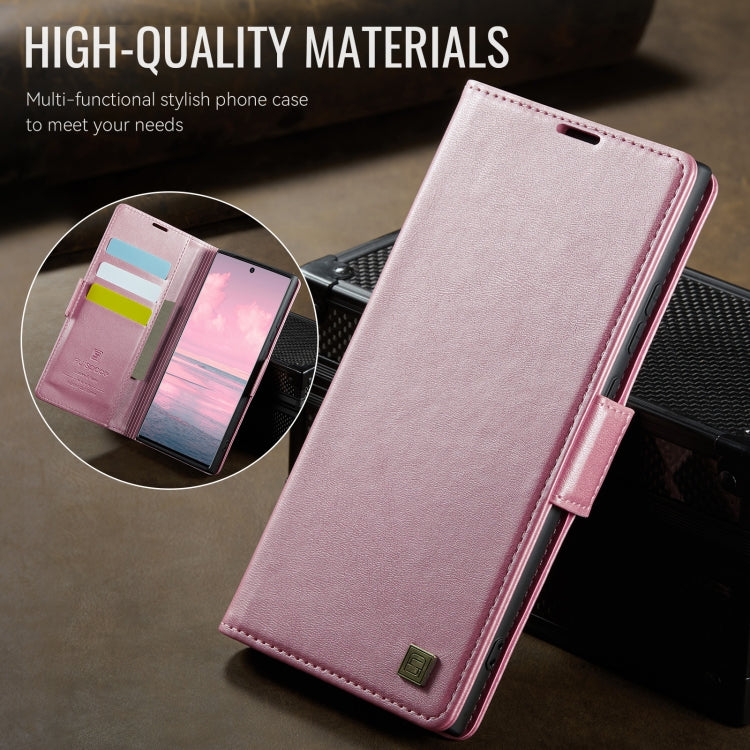For Samsung Galaxy Note20 AutSpace A11 Side Buckle MagSafe Magnetic RFID Phone Leather Case