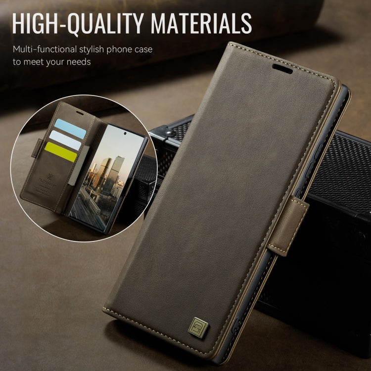 For Samsung Galaxy Note20 AutSpace A11 Side Buckle MagSafe Magnetic RFID Phone Leather Case