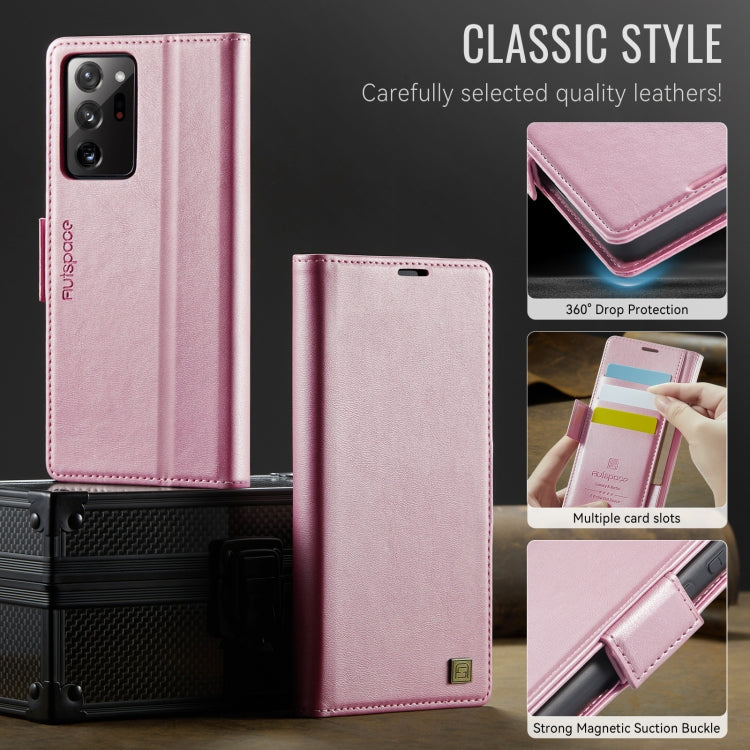 For Samsung Galaxy Note20 Ultra AutSpace A11 Side Buckle MagSafe Magnetic RFID Phone Leather Case