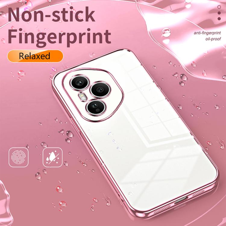 For Honor 400 Pro Global 160.8mm Transparent Plating Fine Hole Phone Case