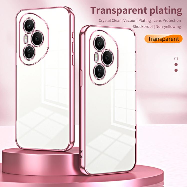 For Honor 400 Pro Global 160.8mm Transparent Plating Fine Hole Phone Case