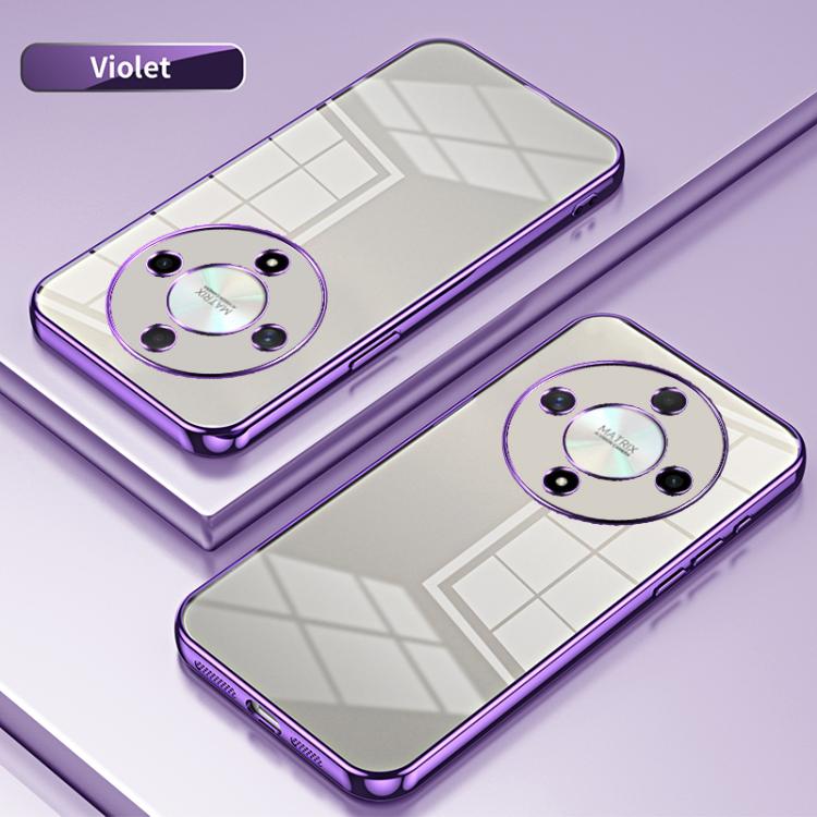 For Honor X9b Transparent Plating Fine Hole Phone Case