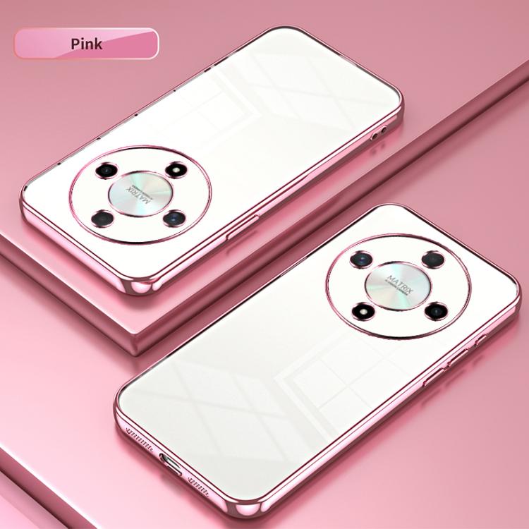 For Honor X9b Transparent Plating Fine Hole Phone Case