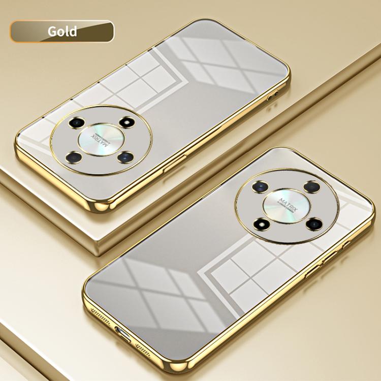 For Honor X9b Transparent Plating Fine Hole Phone Case
