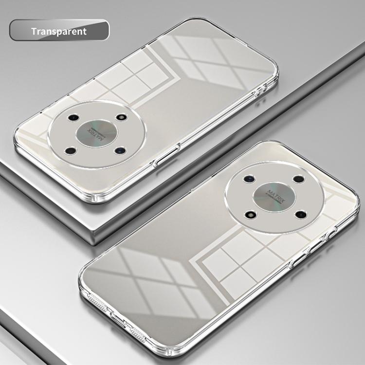 For Honor X9b Transparent Plating Fine Hole Phone Case