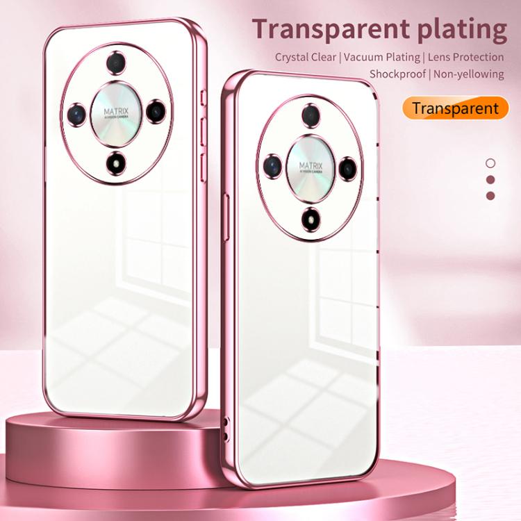 For Honor X9b Transparent Plating Fine Hole Phone Case