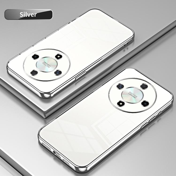 For Honor X9b Transparent Plating Fine Hole Phone Case