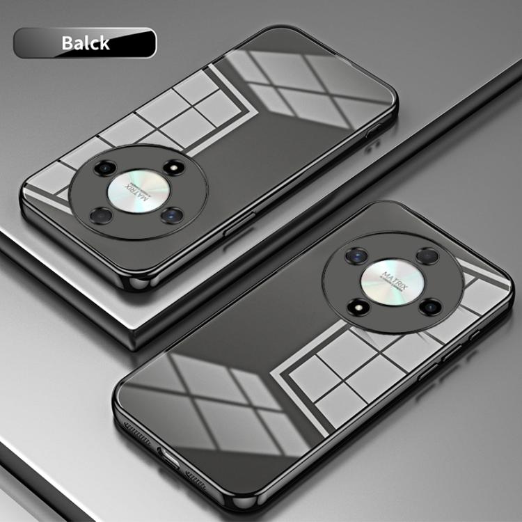 For Honor X9b Transparent Plating Fine Hole Phone Case