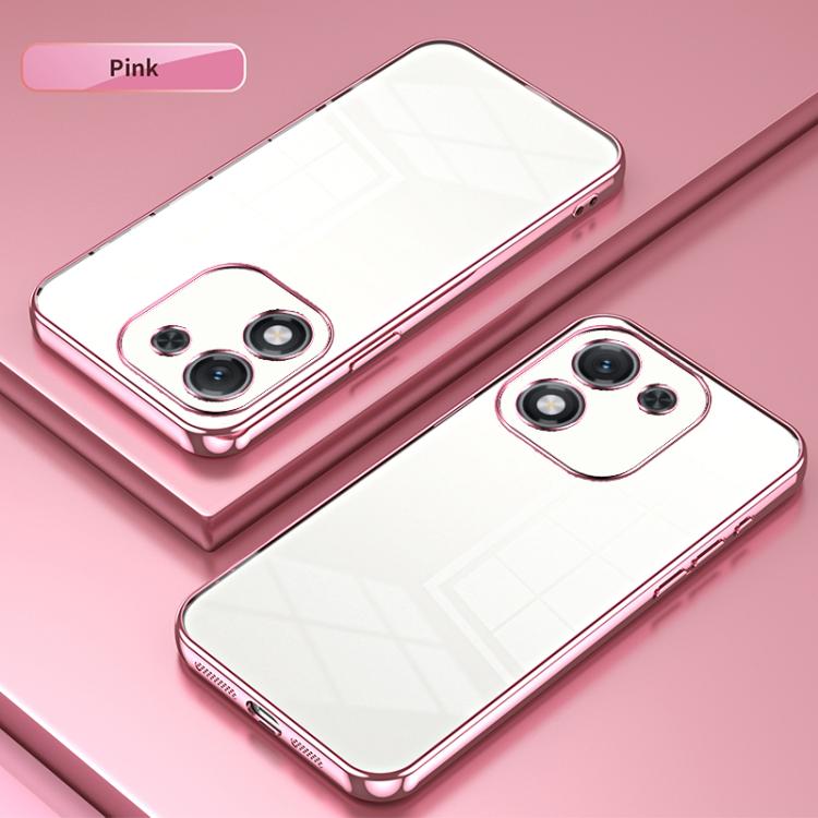 For Honor X70i Transparent Plating Fine Hole Phone Case