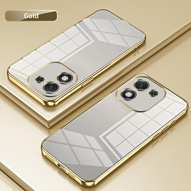 For Honor X70i Transparent Plating Fine Hole Phone Case