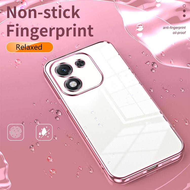 For Honor X70i Transparent Plating Fine Hole Phone Case