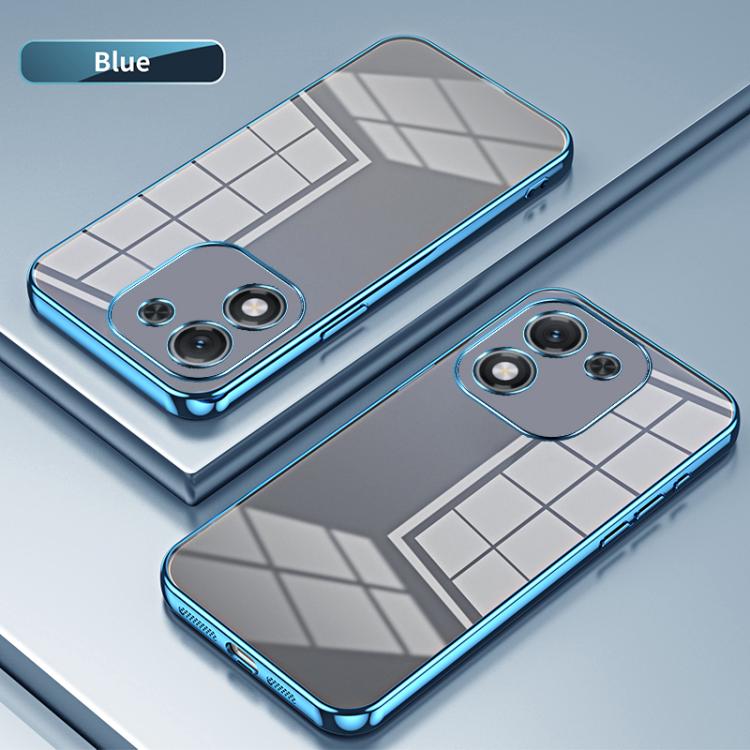 For Honor X70i Transparent Plating Fine Hole Phone Case