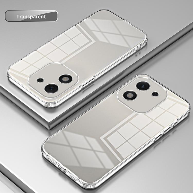 For Honor X70i Transparent Plating Fine Hole Phone Case
