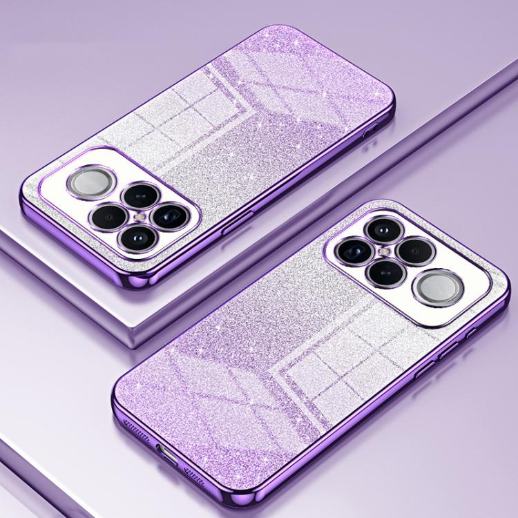 For Redmi K90 Pro Max / Poco F8 Ultra Gradient Glitter Powder Electroplated Phone Case