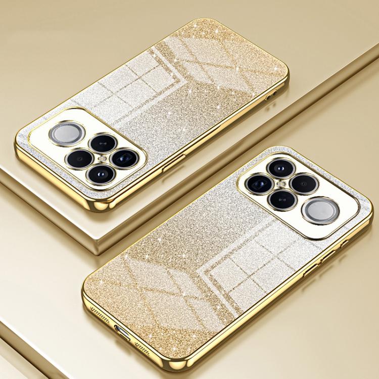 For Redmi K90 Pro Max / Poco F8 Ultra Gradient Glitter Powder Electroplated Phone Case