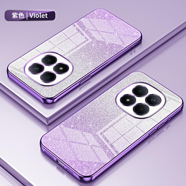 For Redmi Note 15 Pro 4G Global 163.2mm Gradient Glitter Powder Electroplated Phone Case