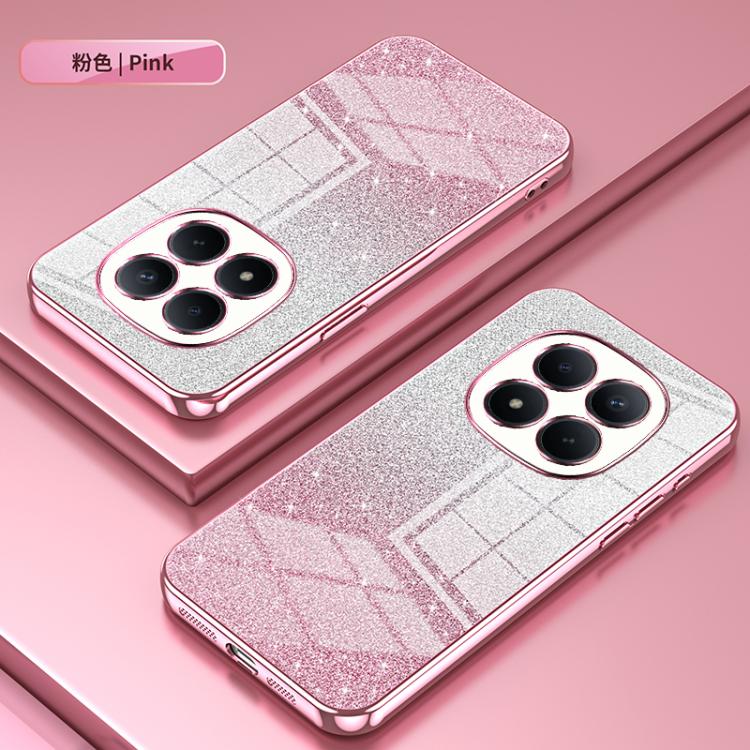 For Redmi Note 15 Pro 4G Global 163.2mm Gradient Glitter Powder Electroplated Phone Case
