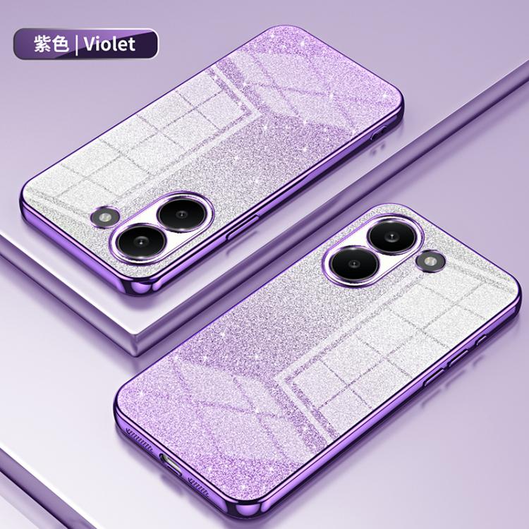 For Redmi Turbo 5 / Poco X8 Pro 5G Gradient Glitter Powder Electroplated Phone Case