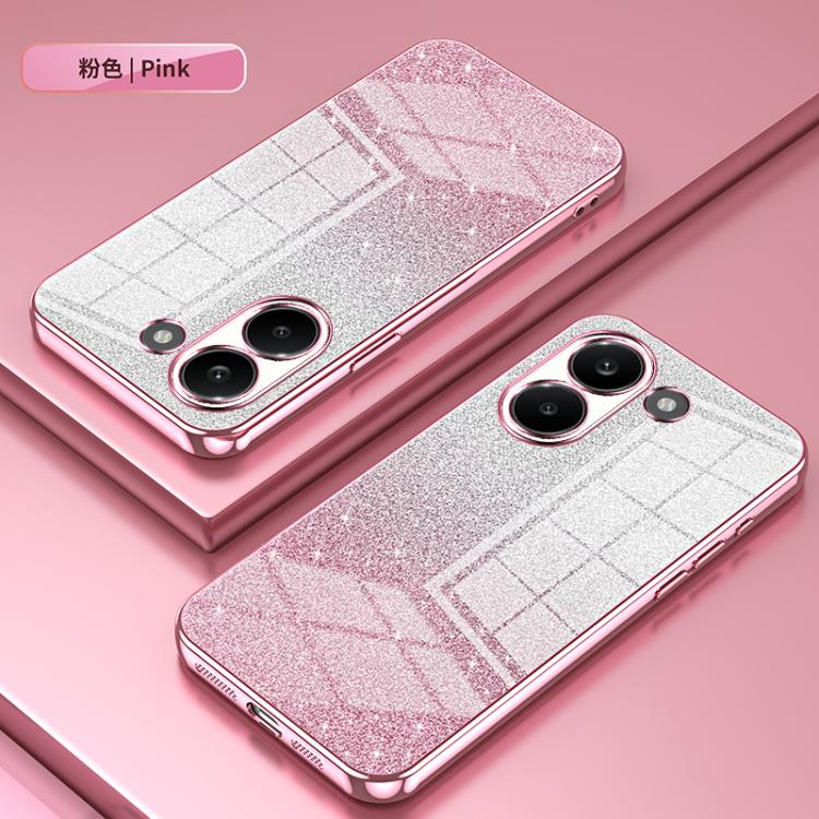 For Redmi Turbo 5 / Poco X8 Pro 5G Gradient Glitter Powder Electroplated Phone Case