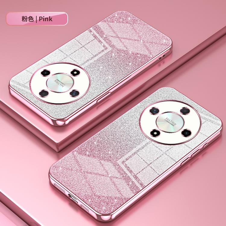 For Honor X9b Gradient Glitter Powder Electroplated Phone Case